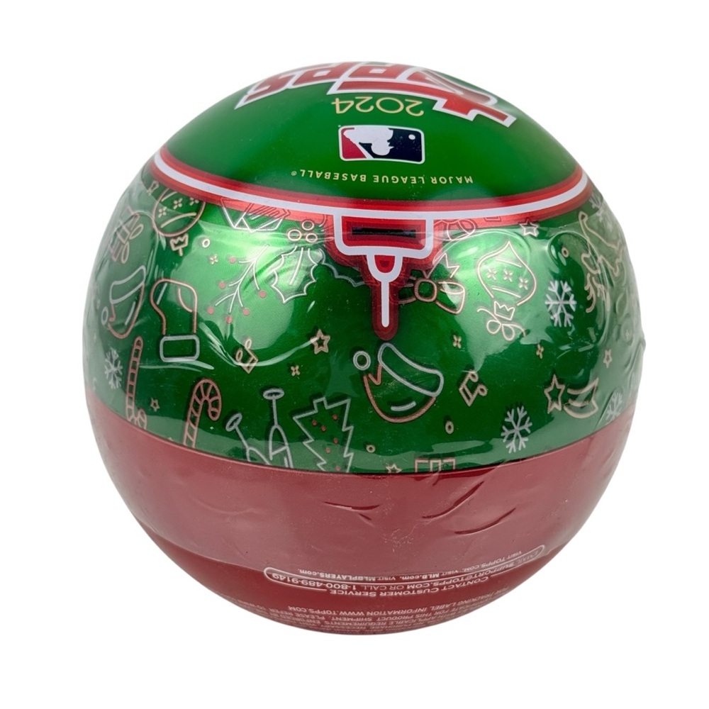 2024 Topps Holiday Tin Ornament MLB Baseball Collector Tin NEW & SEALED 5140 - Picture 5 of 9